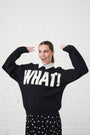 Black Essential Jumper in Textured WHAT!