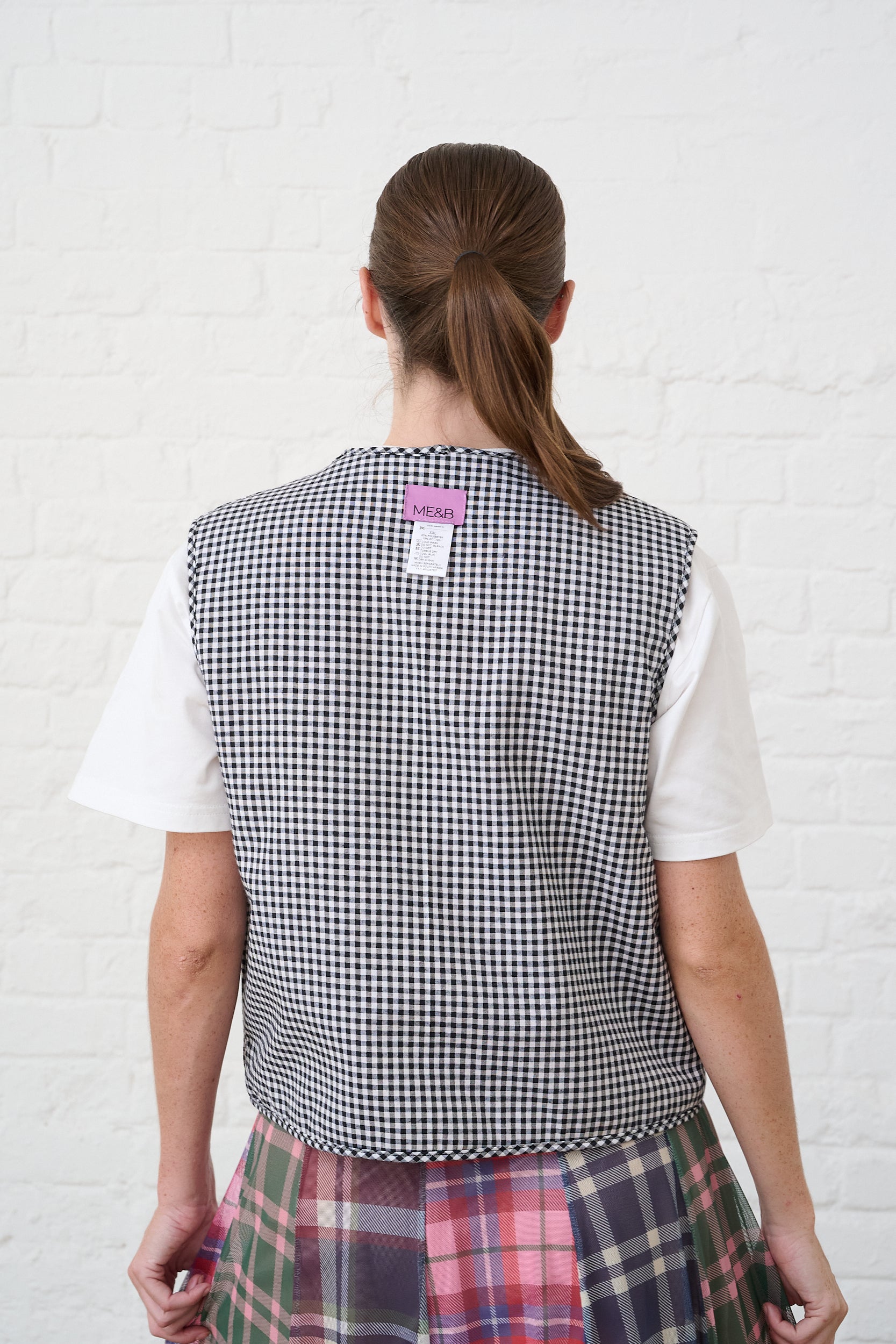 Reversible Gilet in Pink/Black