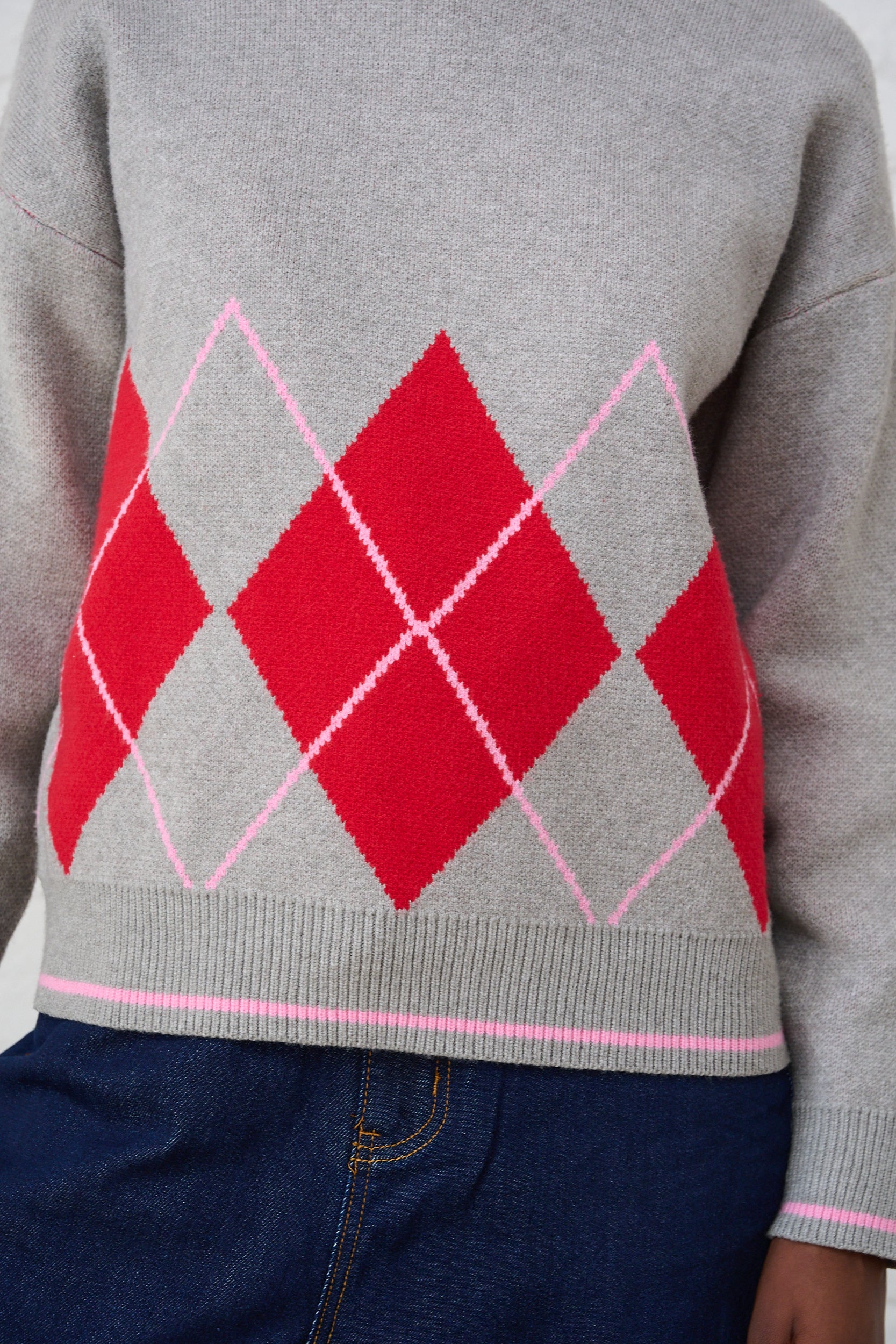 Ultimate Jumper in Red Argyle
