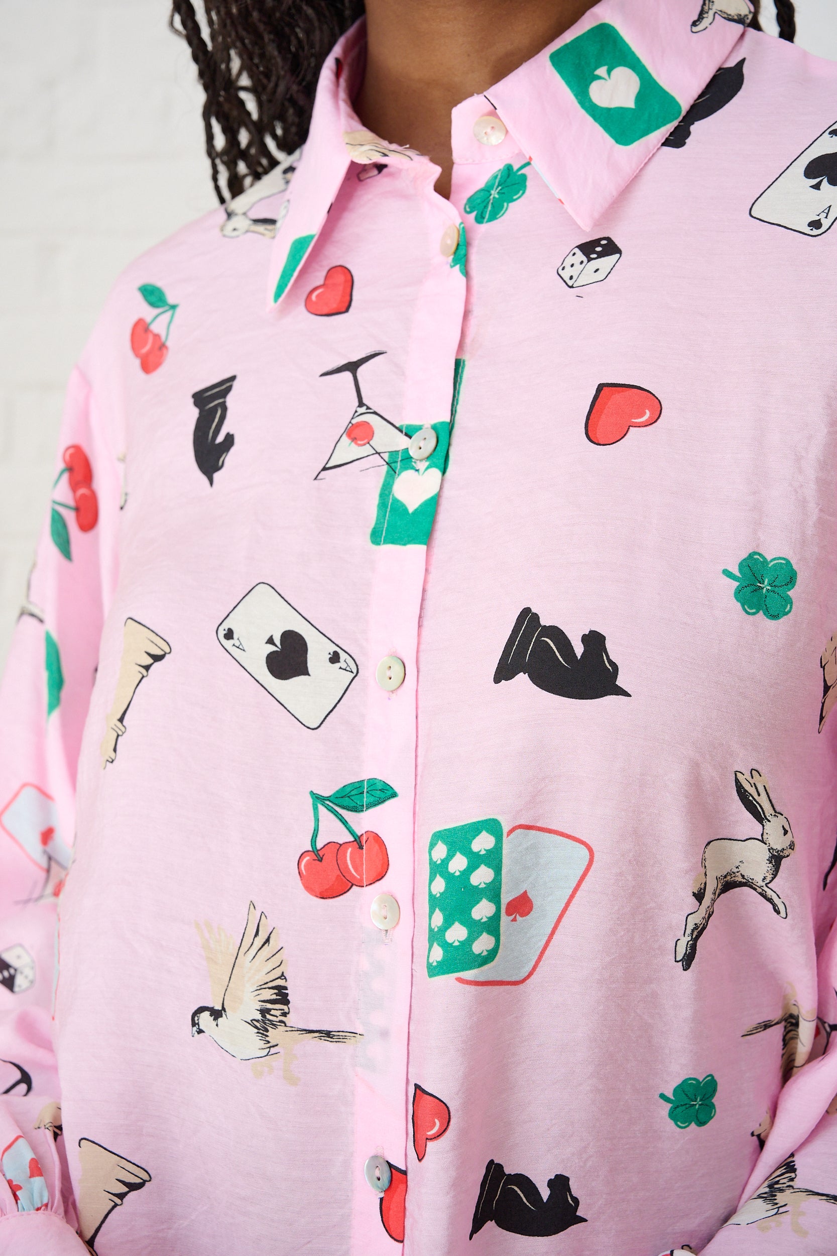 Bellow Sleeve Shirt in Players Print