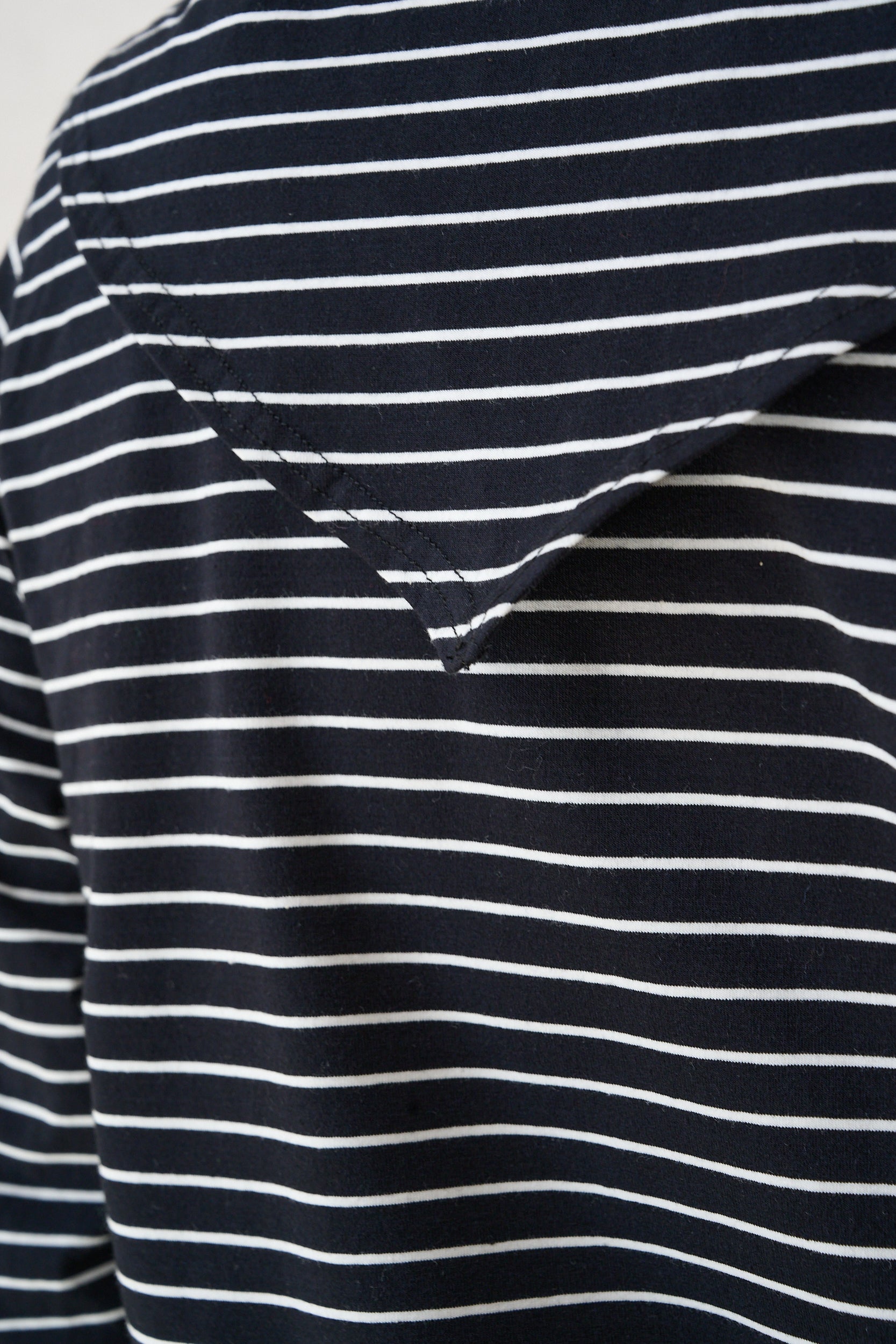 Black and white long sleeve scarf tee