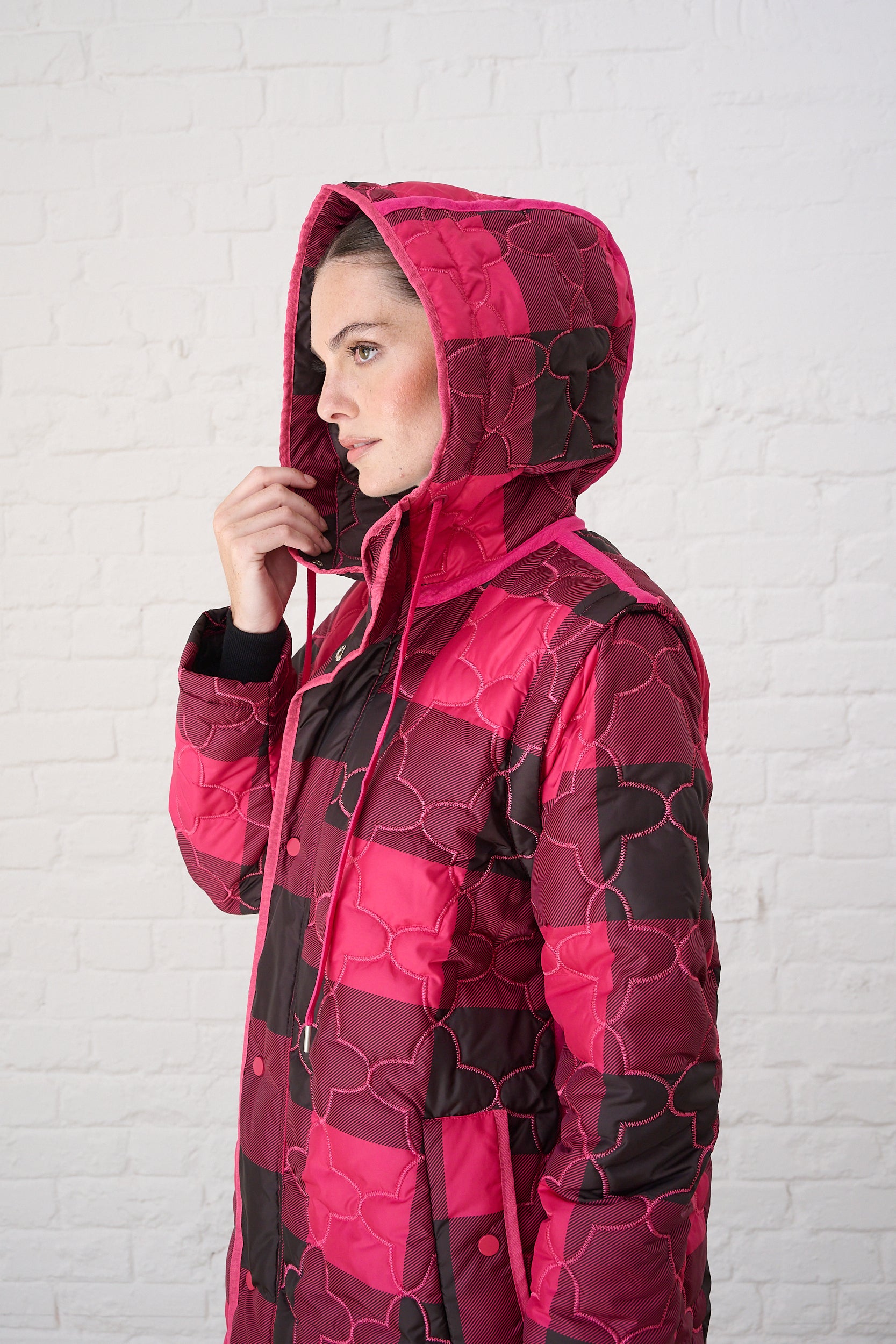The Multiway Maxi Puffer in Burg Check