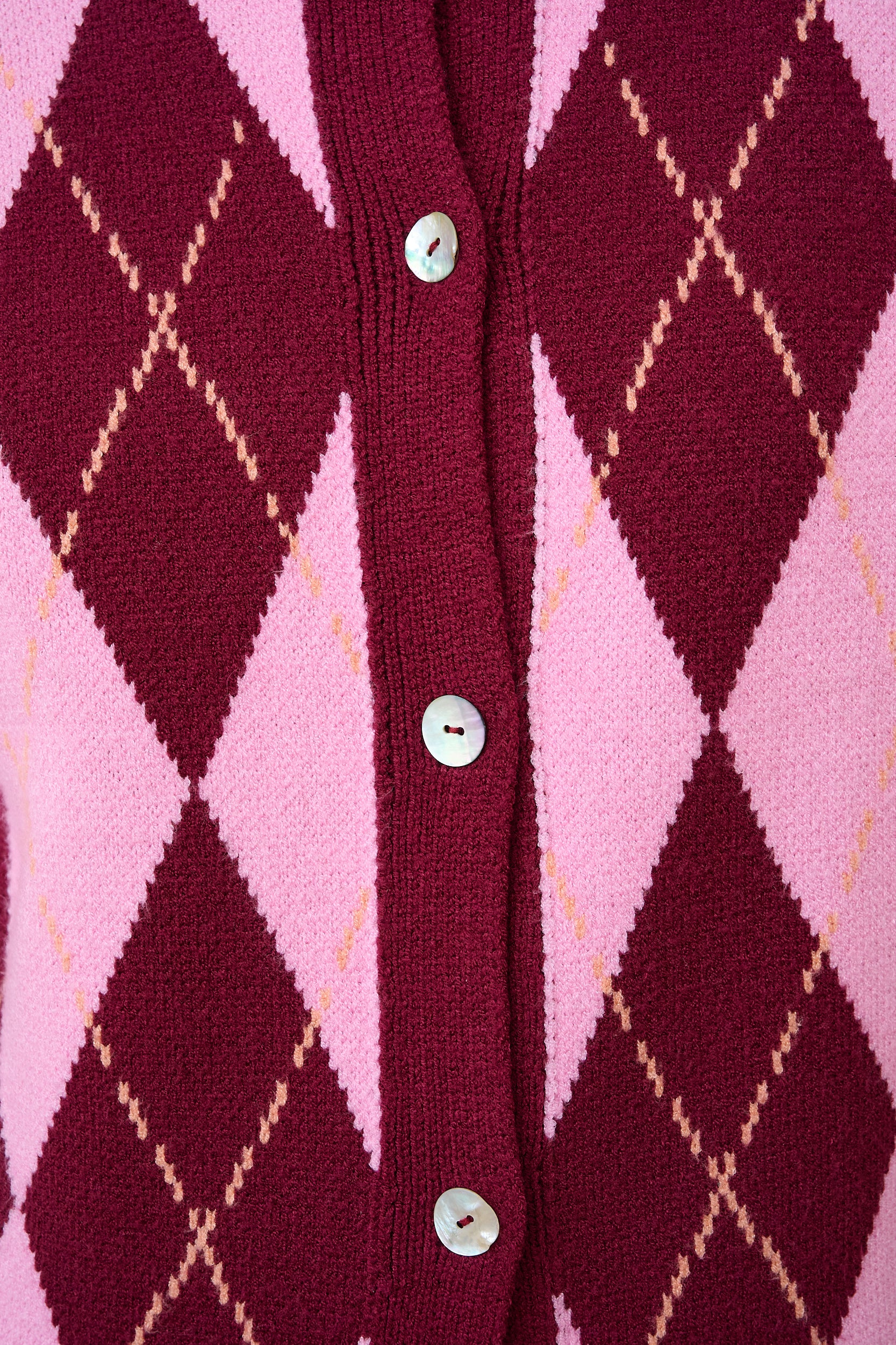 Heavyweight Cardigan in Argyle