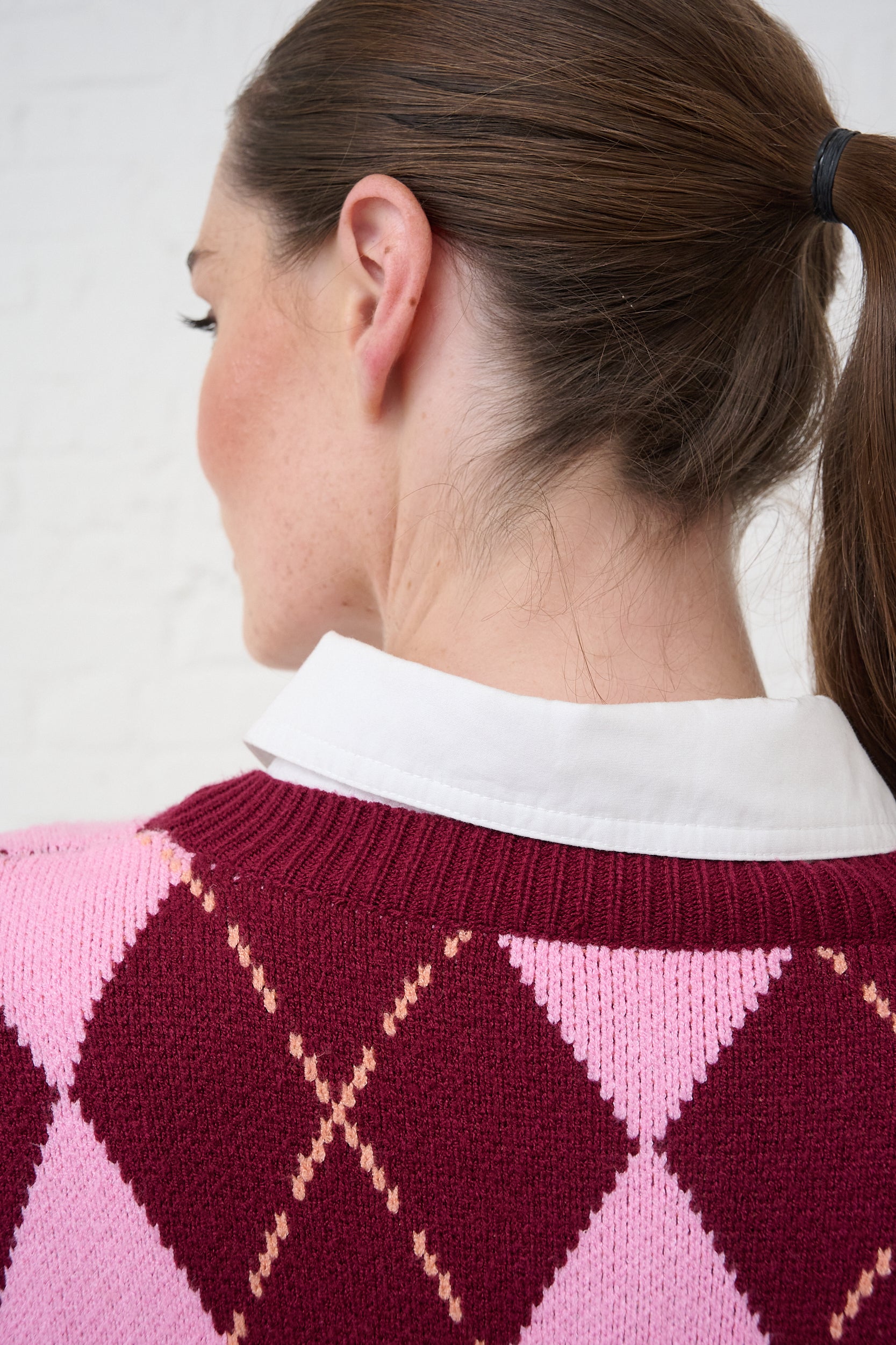Heavyweight Cardigan in Argyle