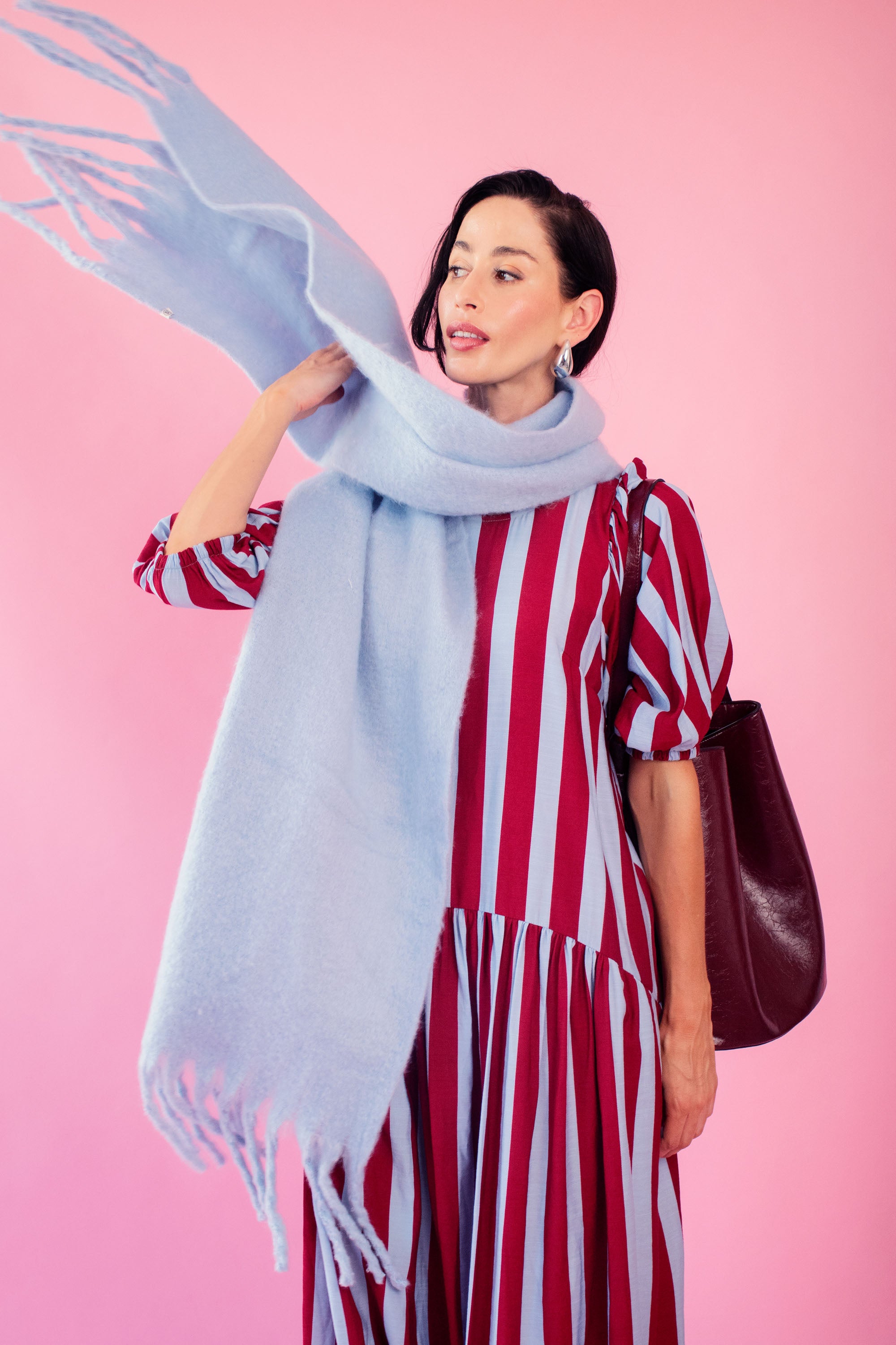 Blanket Scarf in Ice Blue