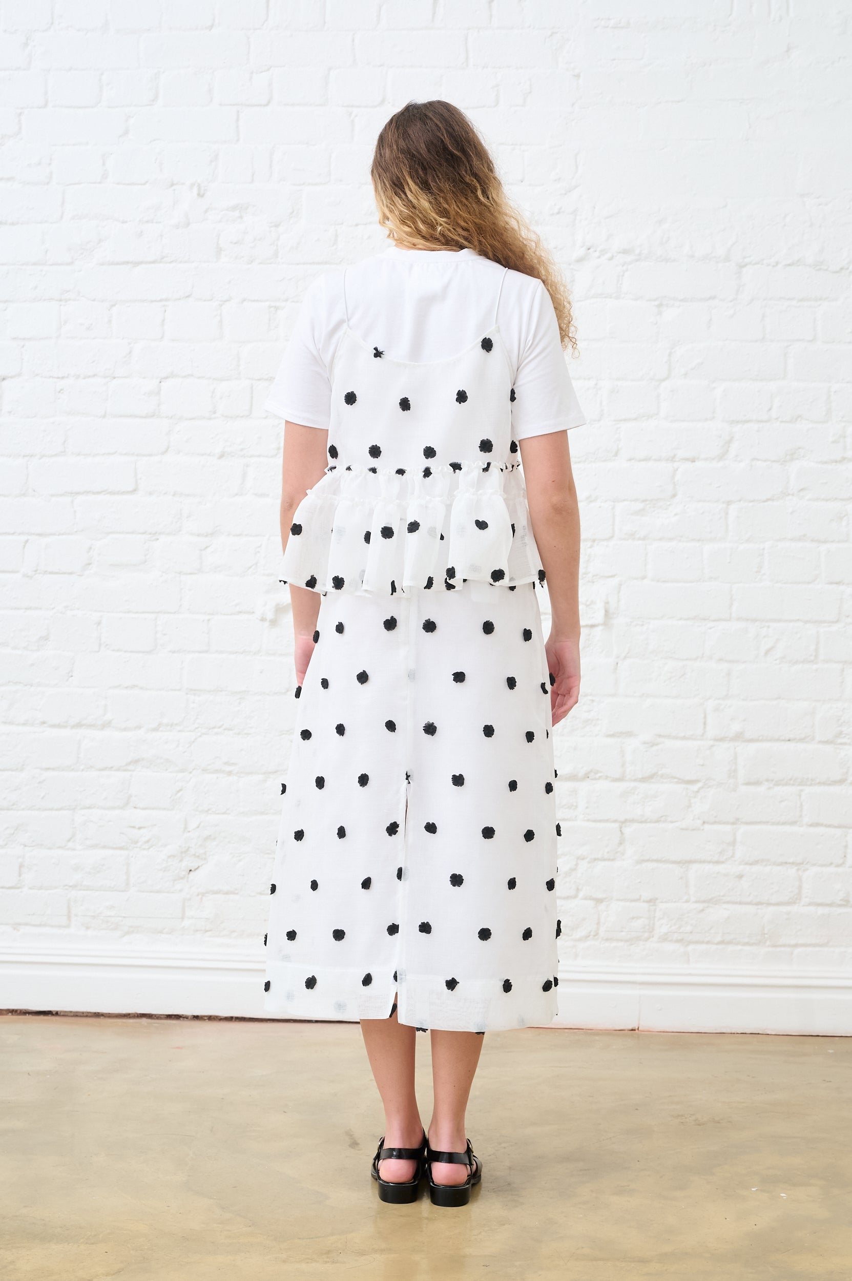 Overlay Skirt in Black Spot