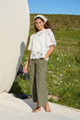 Bengaline Wide Leg Crop in Fatigue Spot