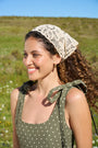 Cream Crochet Head Scarf