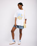 Oversized Tee with Lemon Bag Print