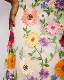 Tunic Dress in Border applique flowers