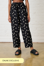 Tencel Twill Barrel Leg in Black Spot