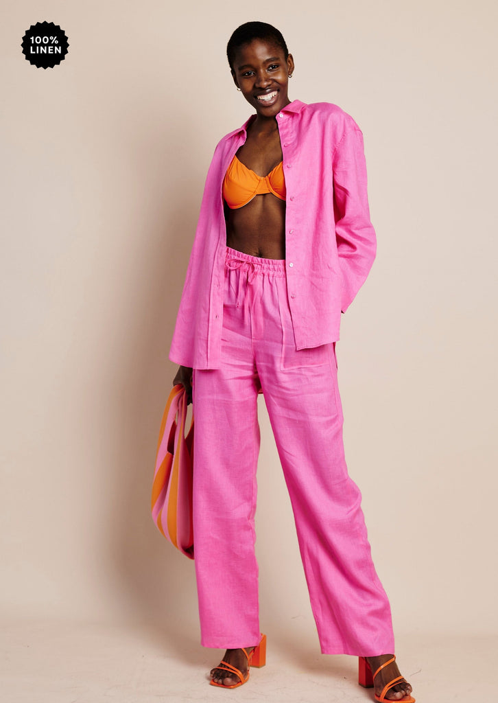 Me&B. Women's Clothing. Pants. Linen Pants. Pink Linen Pants. Linen Set. Local Cape Town Brand. 