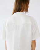 Revere Collar Linen Shirt in Milk - Me&B