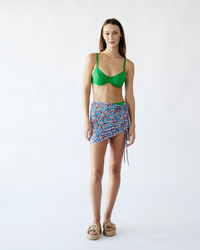 The Ruched Swim Skirt in Print Floral - Me&B