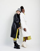 Me & B. Jacket. Coat. Women. Fur coat. White fur coat. Leather jacket. White leather jacket. White leather jacket with fur. White winter coat. Local fashion Cape Town