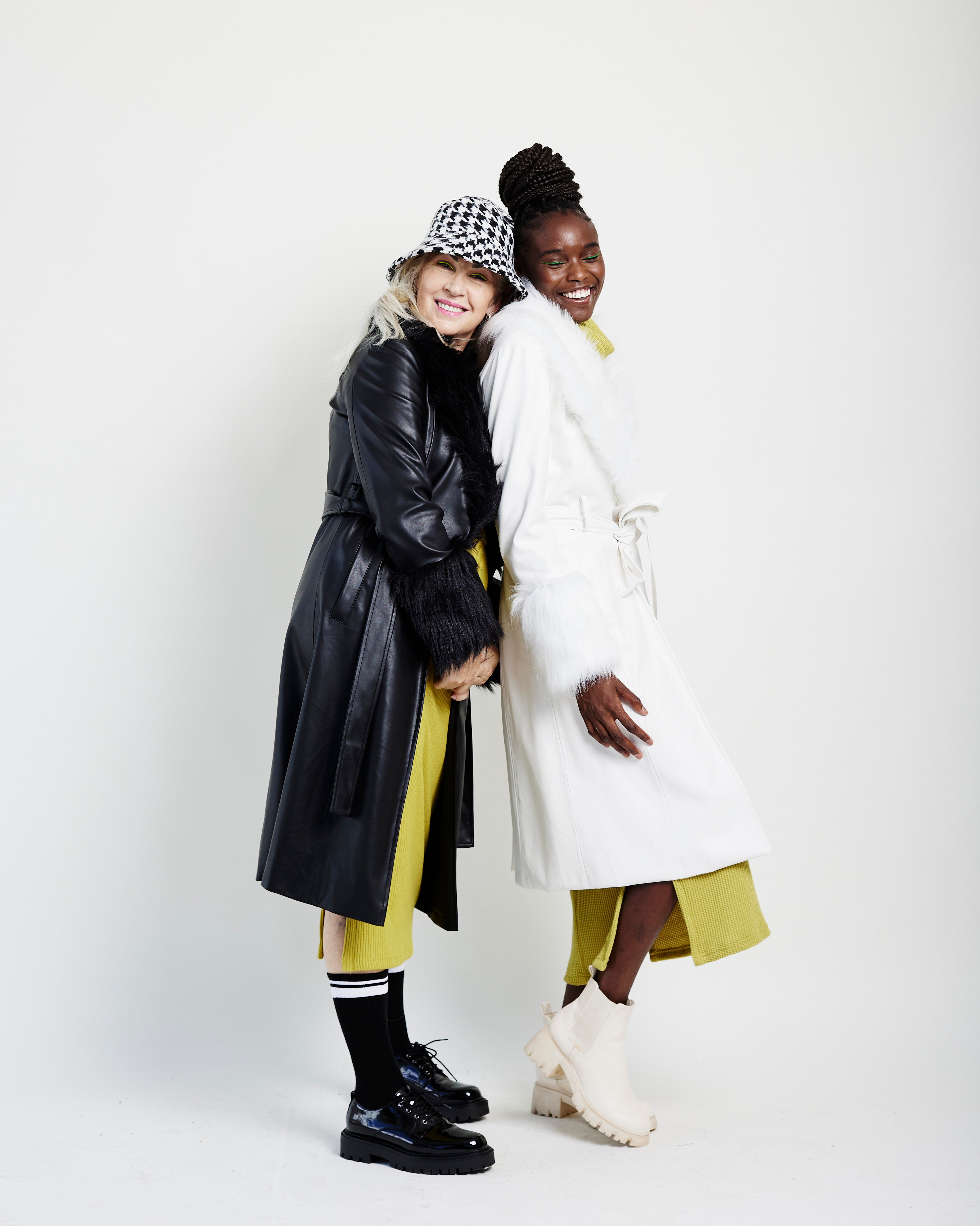 Me & B. Jacket. Coat. Women. Fur coat. White fur coat. Leather jacket. White leather jacket. White leather jacket with fur. White winter coat. Local fashion Cape Town