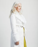 Me & B. Jacket. Coat. Women. Fur coat. White fur coat. Leather jacket. White leather jacket. White leather jacket with fur. White winter coat. Local fashion South Africa.