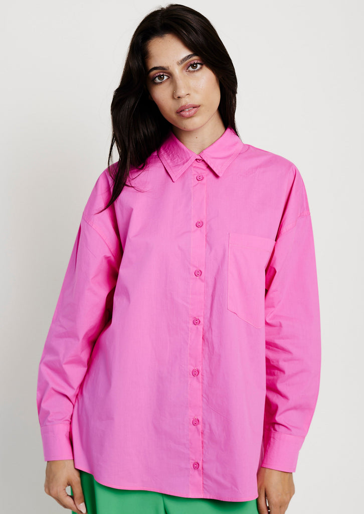 Me and B. Shirt. Women. Pink button up shirt. Pink oversized button up. Long sleeve button up shirt. Local brand. Sustainable fashion. South Africa