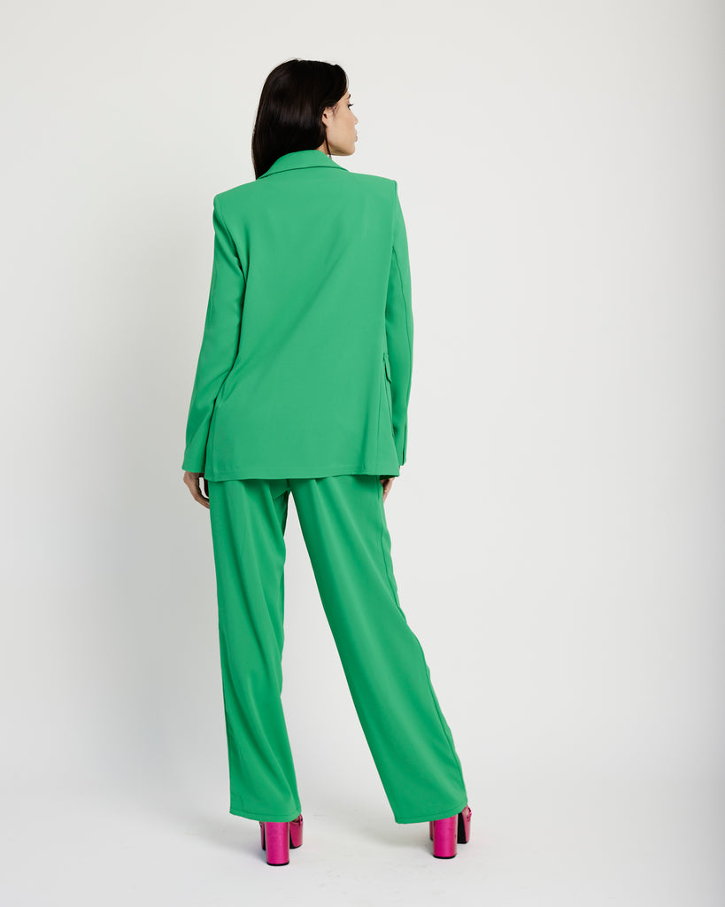 Me&B. Suit pants. Women's clothing. Green suit pants. Emerald green suit. Green suit set. Local clothing brand Johannesburg